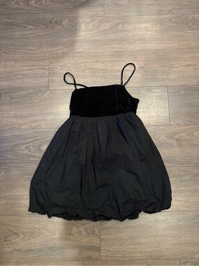 American Eagle Outfitters Black Spaghetti Strap Bubble Dress